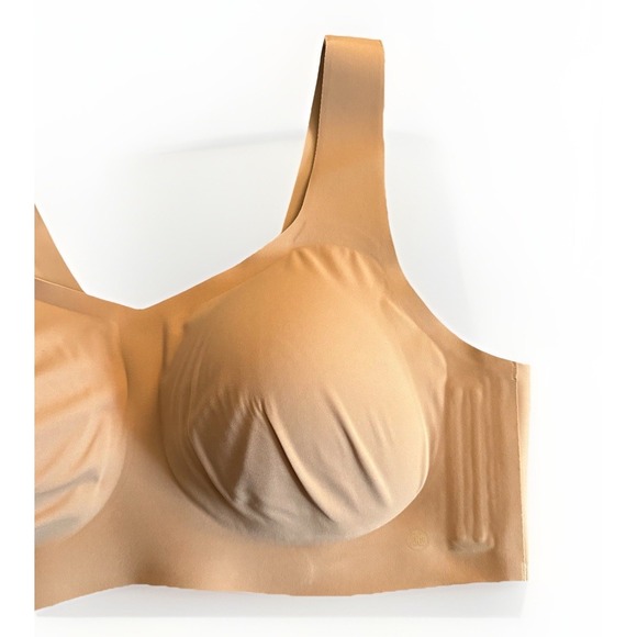 Honeylove Women's V-Neck Soft Form Wireless Bra Beige Size 1X ~ 40C / 40D - Picture 2 of 4